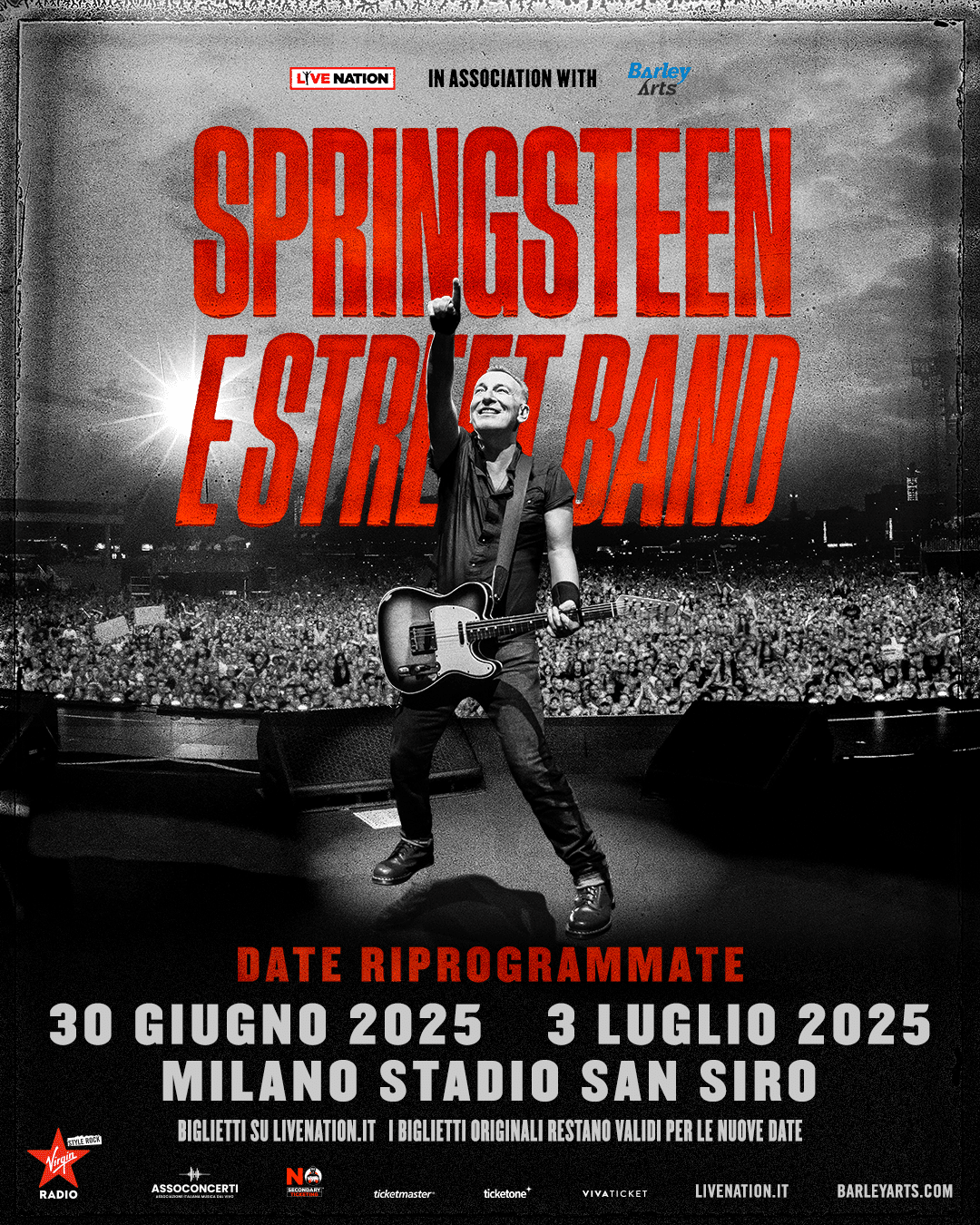 BRUCE SPRINGSTEEN AND THE E STREET BAND: Confermate per il 2025 le Date Rinviate