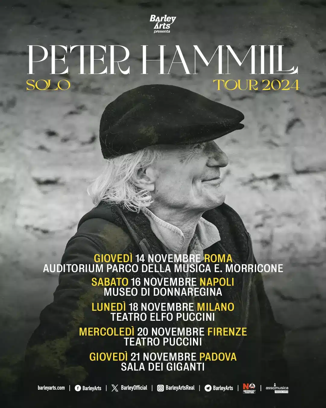 PETER HAMMILL: Cinque Date in Italia da Solista