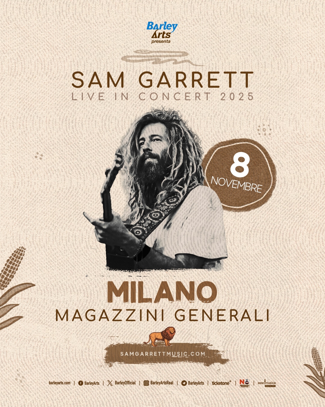 SAM GARRETT: Una Data a Milano a Novembre